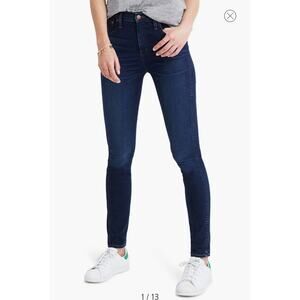 Madewell Jeans Womens 25S Blue Denim 10 Inch High Rise Stretch Skinny 5 Pocket